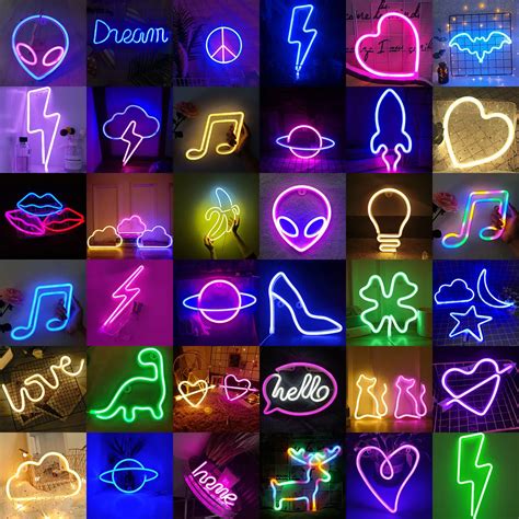 Neon-Light-Peace-Music-Note-Planet-Shape-USB-Led-Neon-Sign-for-Room ...