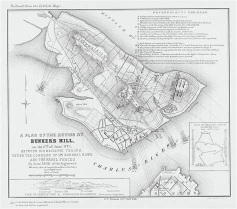 1775 Charlestown Massachusetts Historical Map in Black and White ...