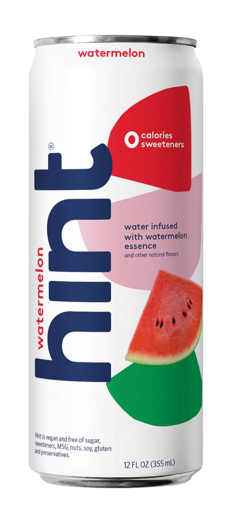 Hint Water, Watermelon, 12oz Cans - Muli-Pack#N#– Oasis Snacks