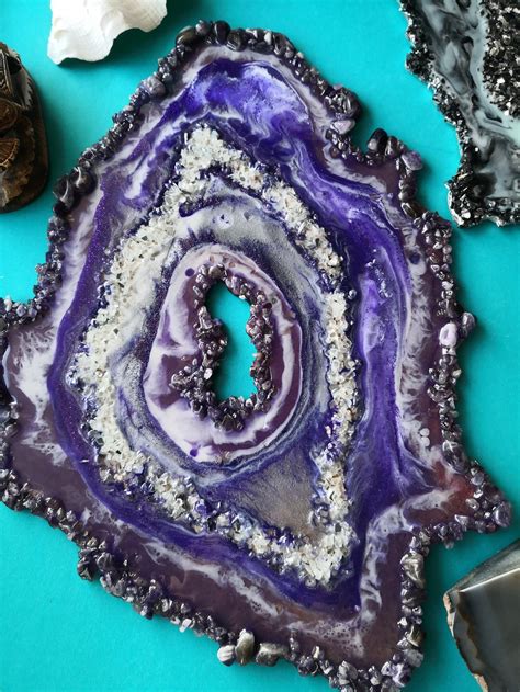 Epoxy Resin Geode Art Epoxy Resin Art Round Resin Geode Art | Etsy