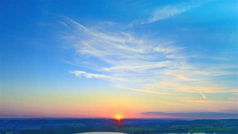 ni16-sunset-peace-land-sky-blue-nature-summer-flare-wallpaper