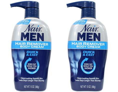 2 Pack - Nair Men Hair Removal Body Cream 13 oz (368 g) Each - Walmart ...