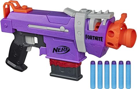 NERF Fortnite SMG-E Blaster -- Motorized Dart Blasting -- 6-Dart Clip ...