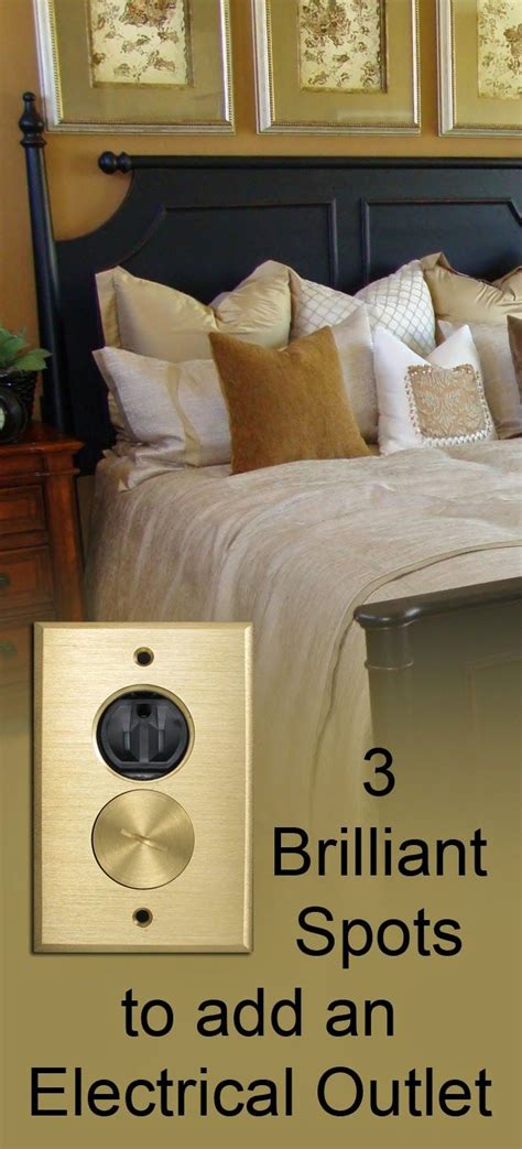 a bedroom with an electric outlet in the middle and three brilliant ...