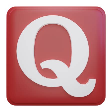 Free Quora Logo 3D Icon download in PNG, OBJ or Blend format