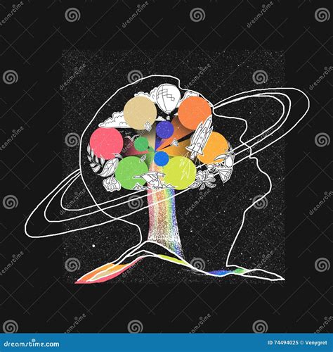 A head full of dreams stock image. Illustration of head - 74494025