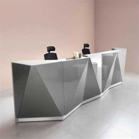 Attractive Wooden Reception Counter with Lighting | UniqueKiosk