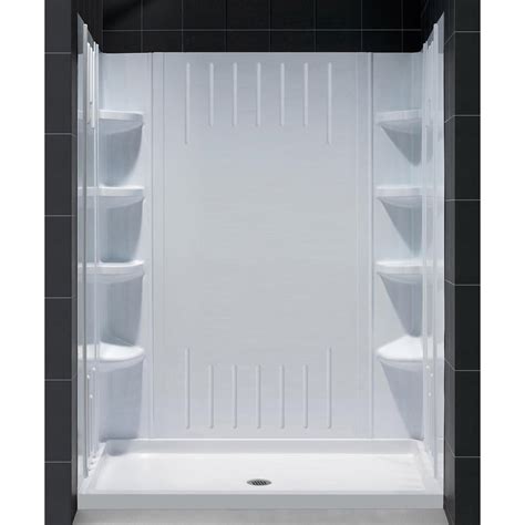 Shop DreamLine Qwall-3 White Acrylic Shower Wall Surround Side and Back ...