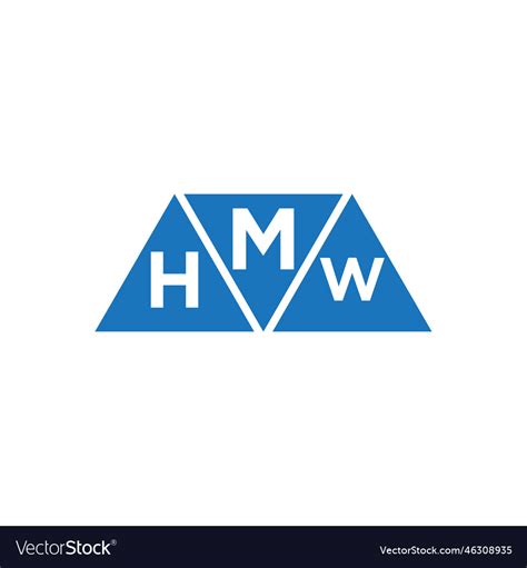 Mhw abstract initial logo design on white Vector Image