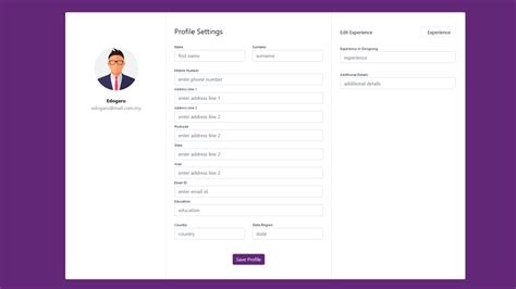 BOOTSTRAP 5 EDIT USER PROFILE TEMPLATE