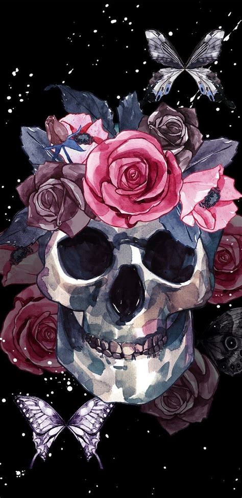 Pin by Nataling Soto on Skulls | Skull wallpaper iphone, Skull ...