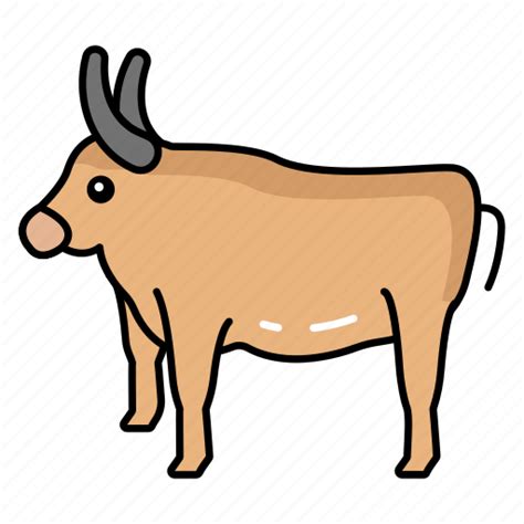 Farm, animals, draft, agricultural, work, oxen, breeds icon - Download ...