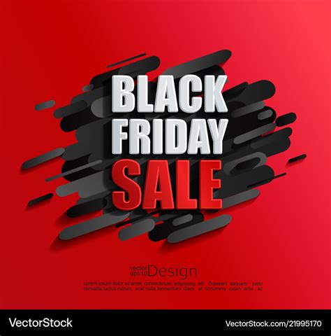 Sale banner for black friday on red background Vector Image