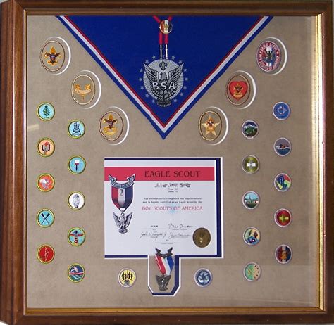 BSA Eagle Scout Certificate and Merit Badges | Framin' Gallery | Flickr