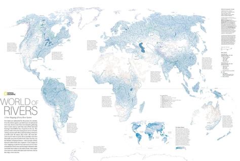 World Map With Rivers - Vinni Jessalin