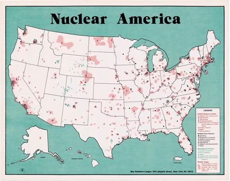 Thematic map of the American nuclear complex by the War Resisters ...