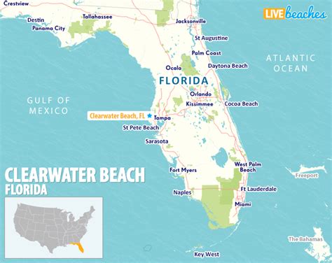 Map of Clearwater Beach, Florida - Live Beaches