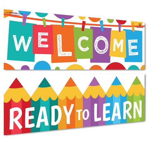 Sproutbrite Welcome Classroom Decorations - Banner Posters for Teachers ...