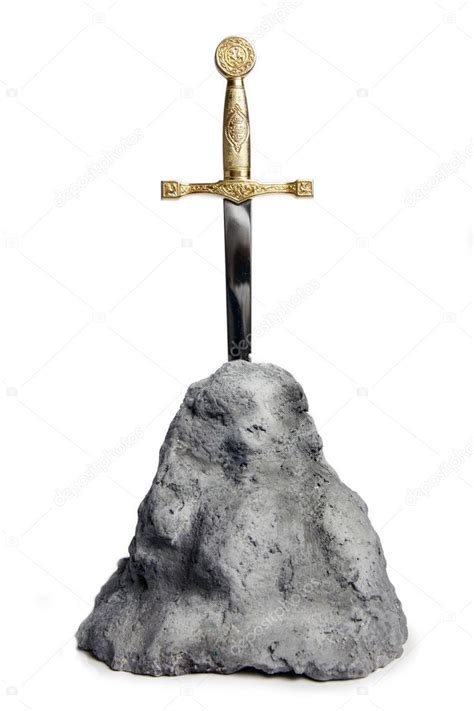 The Sword in the Stone on white — Stock Photo © fergregory #11324254