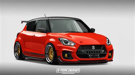 How about a 'slammed' widebody Suzuki Swift Sport modjob?