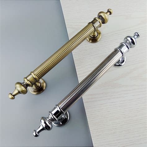 345mm Bronze Chrome Furniture Hardware Wooden Door Handles Bathroom ...