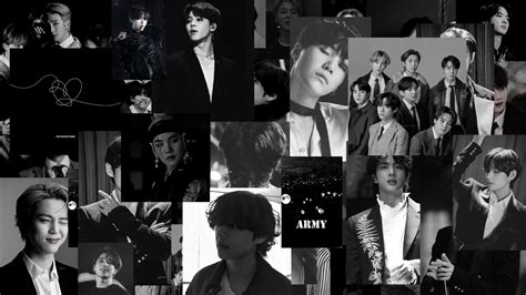 Black BTS Desktop Wallpaper | Bts wallpaper desktop, Cute profile ...