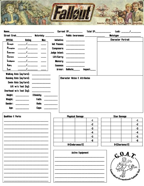 Gurps 3rd edition character sheet - xasermovement