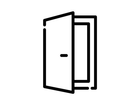 Open Door Icon PNG vector in SVG, PDF, AI, CDR format