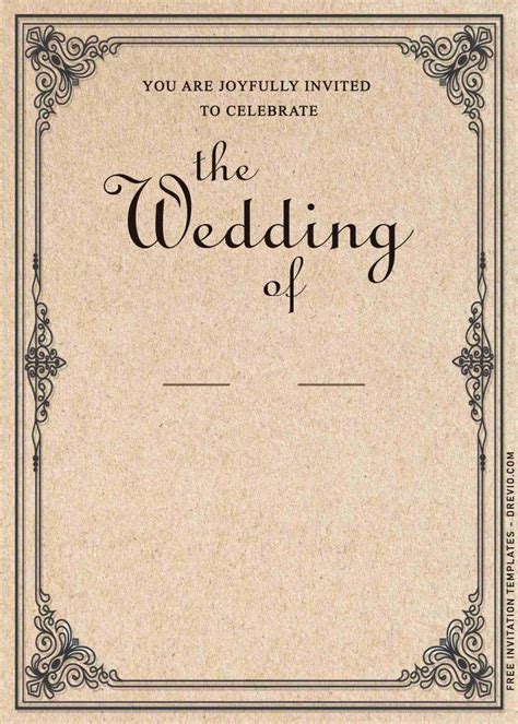 8+ Classic Vintage Wedding Invitation Templates | Download Hundreds ...