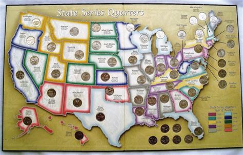 State Series Quarters Collector Map - Printable Map