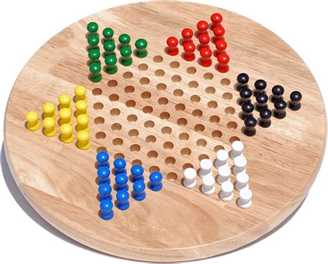 Amazon.com: WE Games Solid Wood Chinese Checkers Board Game with Pegs ...