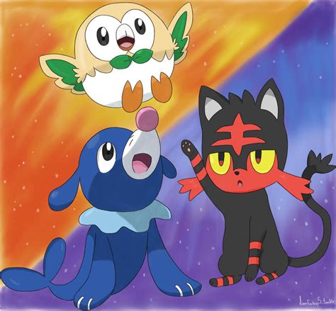 Pokemon Sun and Moon Starters by OneDirectionFanJohn on DeviantArt