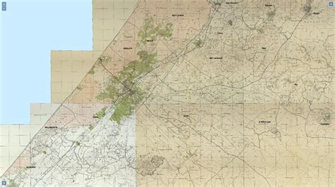 Maps for Gaza villages showing lands' demarcation (border) lines ...