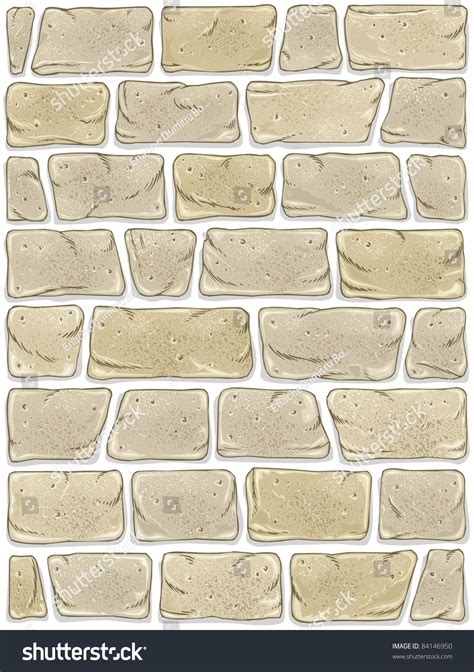 Stone Wall Background Cartoon Stock Vector 84146950 : Shutterstock