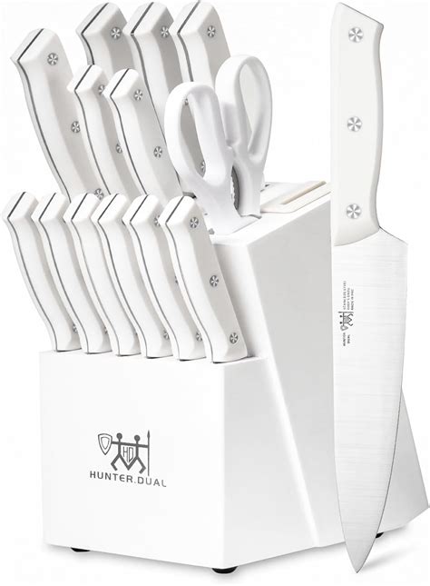 Amazon.com: HUNTER.DUAL Knife Set, 15 Piece Kitchen Knife Set with ...