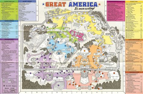 California's Great America - 1988 Park Map