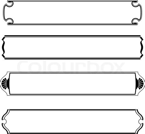 Vector set of simple black banners ... | Stock vector | Colourbox