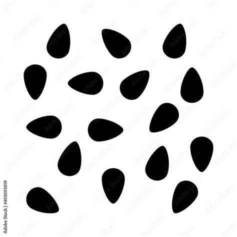 Watermelon seeds pattern in vector silhouette for background Stock ...