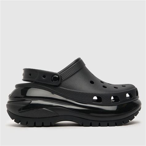 Crocs Black Classic Mega Crush Clog Sandals - ShoeFreak