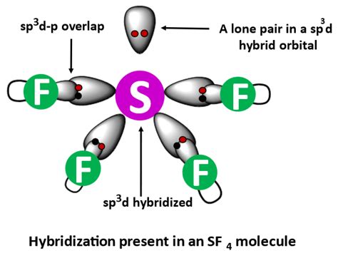 SF4 Lewis structure, Molecular geometry, Bond angle, Hybridization