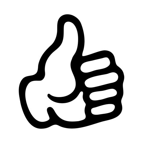 Thumbs Up Cartoon Hand Vector Thumbs Up Drawing Vector Free Thumb ...