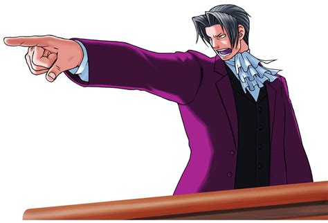 Miles Edgeworth Objection Pose Art - Phoenix Wright: Ace Attorney Art ...