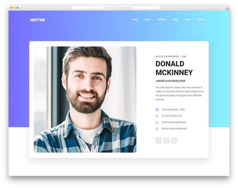 User Profile Page Html Template - Flyer Template