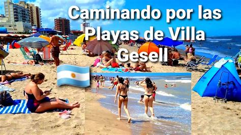 4K - Walking beach Villa Gesell Summer 2021 - YouTube