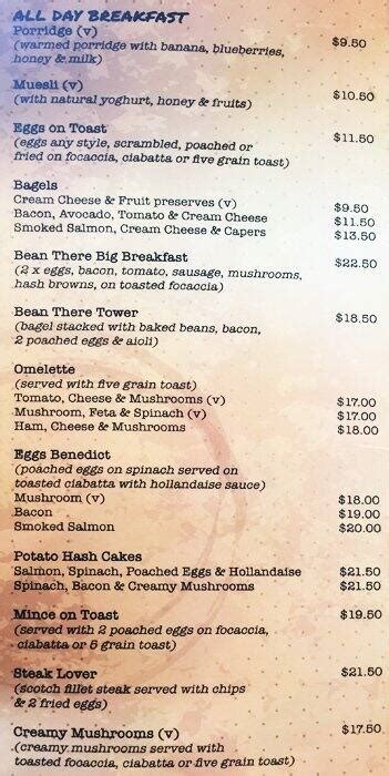 Bean There Cafe Menu, Menu for Bean There Cafe, Onehunga, Auckland ...