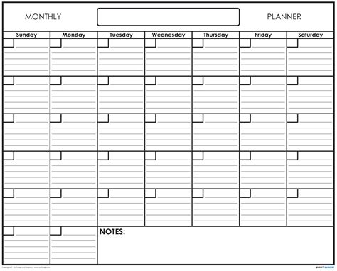 Monthly Wall Planner 36" x 48" SwiftGlimpse | Swift Calendars