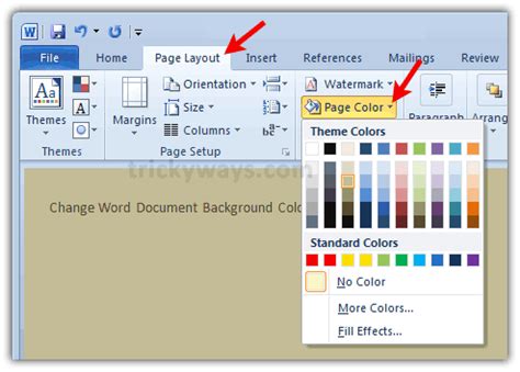 How to Change Background Color of a Word Document - Office