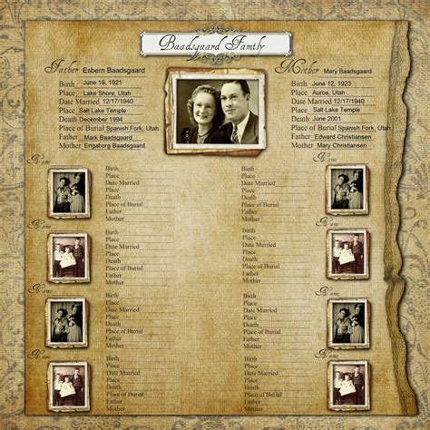 Templates For Family History Book