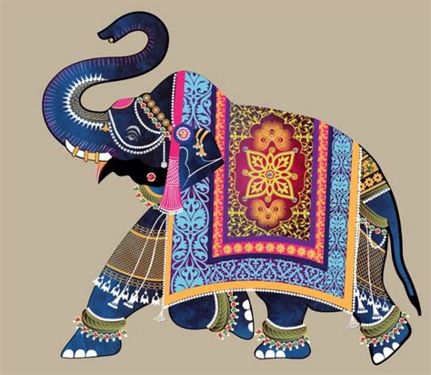 Insiand Folk Art Paintings Of Elephant | PeepsBurgh.Com