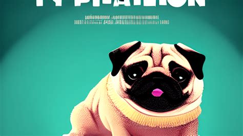 Pug Movie Poster by Tim Burton · Creative Fabrica